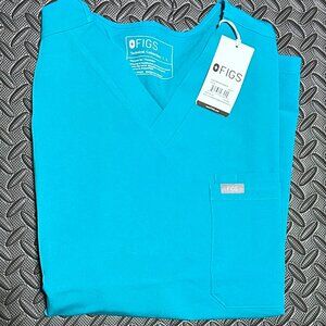 Figs BNWT Teal Leon Scrub top